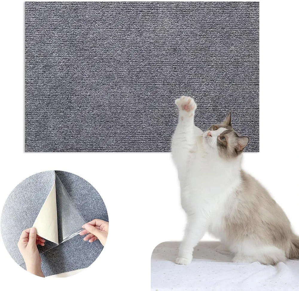 Self-Adhesive Cat Scratching Mat Anti Scratch Cat Furniture Protectors Trimmable grey