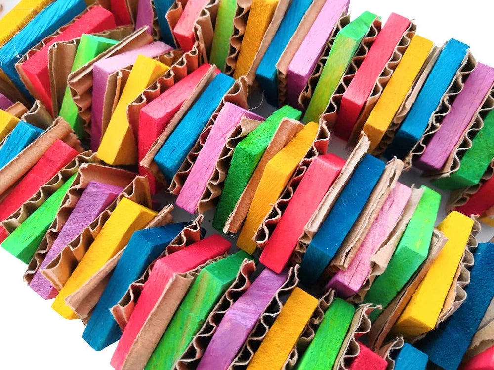 Bird Toy For Parakeets Chewing Cardboard Destroy Parrot Toys Birds Toy