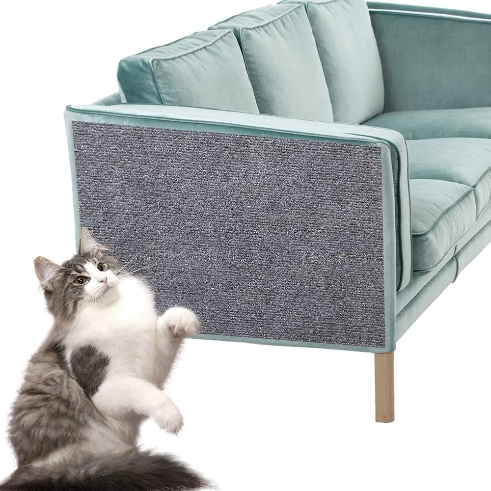 Self-Adhesive Cat Scratching Mat Anti Scratch Cat Furniture Protectors Trimmable grey