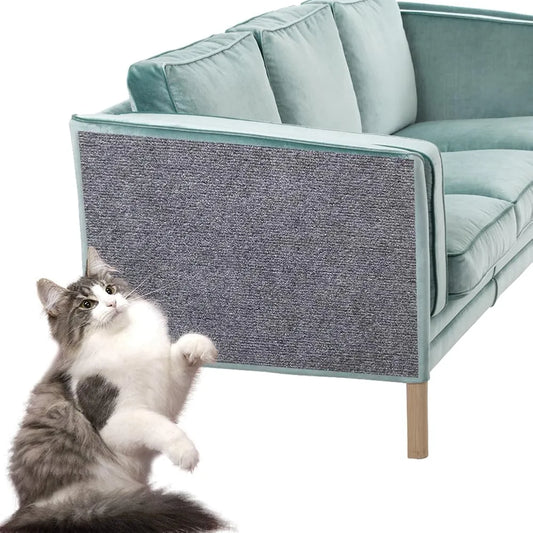 Self-Adhesive Cat Scratching Mat Anti Scratch Cat Furniture Protectors Trimmable grey