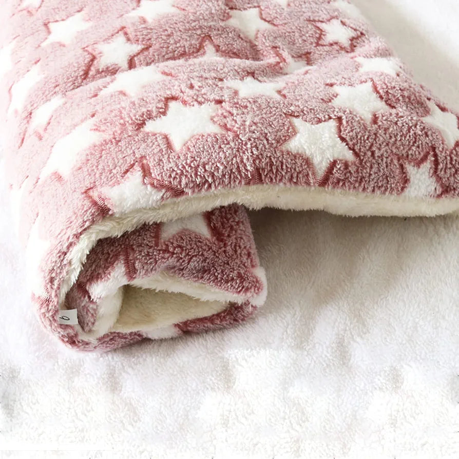 Flannel Thickened Dog Bed Mat Soft Pet Sleeping Mat for Dogs Cats Winter Warm Pet Blanket
