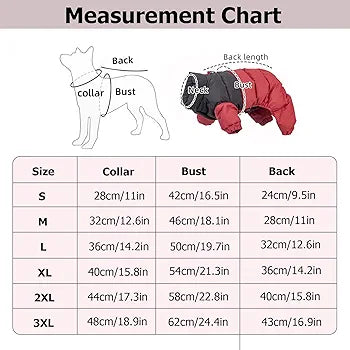 inter Dog Coat with Stand Collar,Windproof Waterproof Warm Dog Jacket for Cold Weather, beige