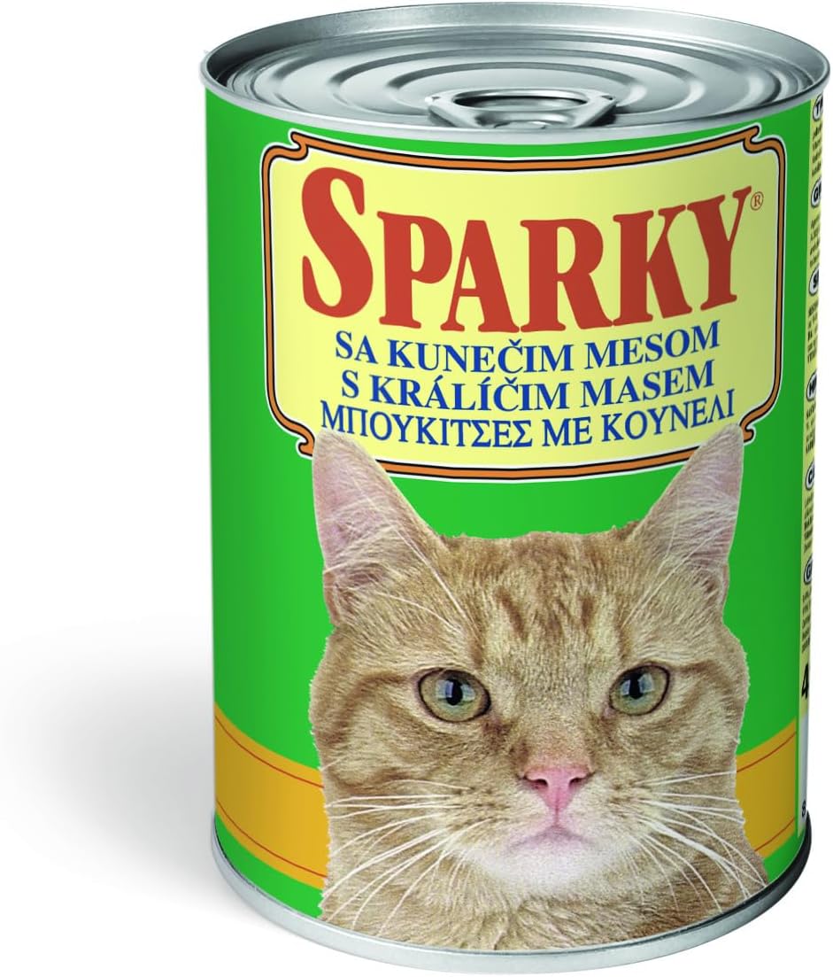 Sparky cat wet food with rabbit 415g