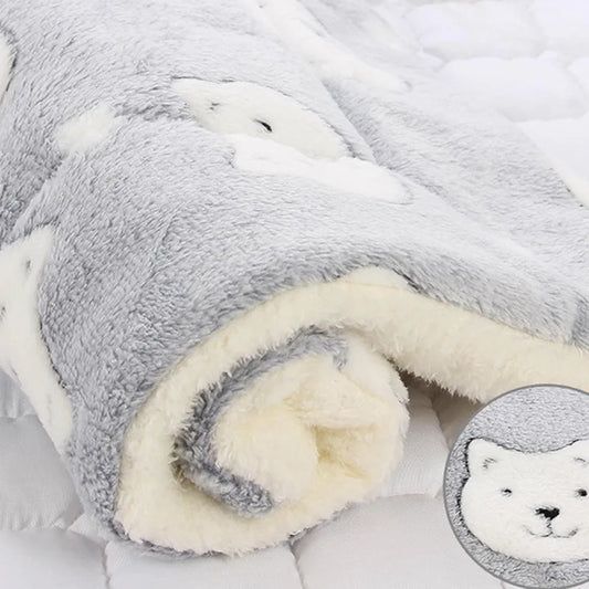 Pet blanket grey print