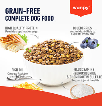 WANPY Grain Free Complete Food For Adult Dog Chicken Recipe 12kg