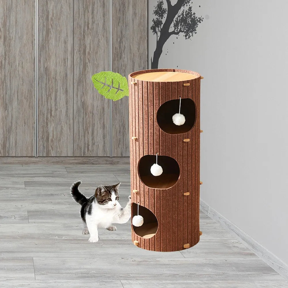 Climbing Frame Home Decor Felt Cat