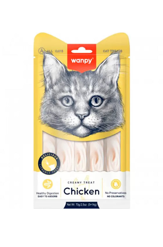 Wanpy Cat Creamy Chicken Treats 5 tubes