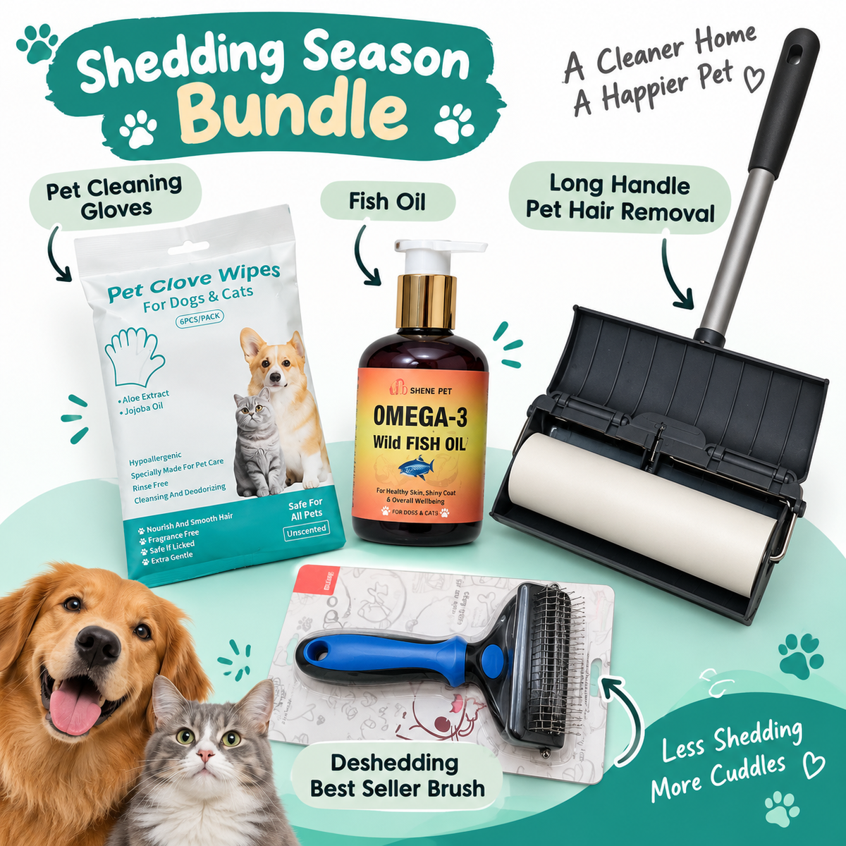 🐾 Shedding Season Bundle – 15% OFF!