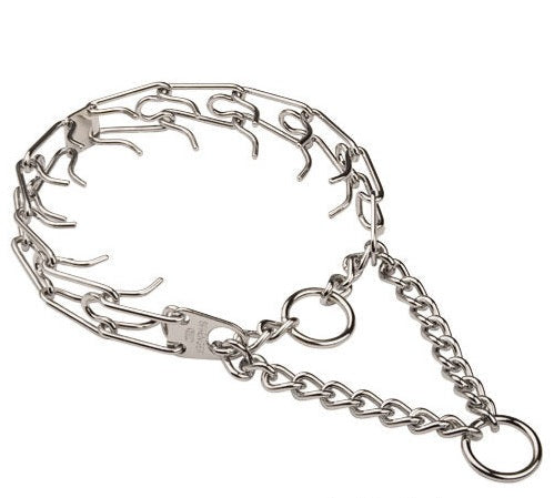 HS Dog Pinch Prong Collar Chrome Plated