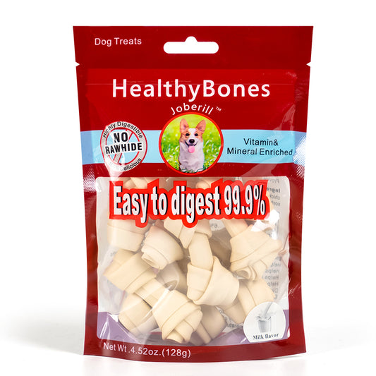 Healthy Bones Milk Flavor Knotted Bone 8pcs 128g