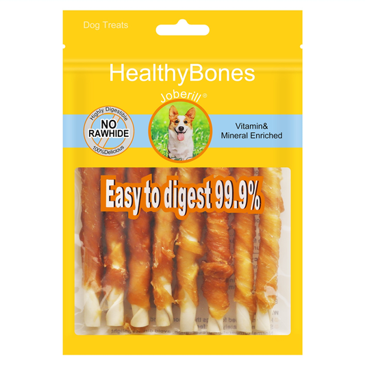 HealthyBones Chicken Breast Wrapped Natural Dog Treats 100g