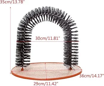 For Self Grooming Brush Arch Groomer Massager Controls Shedding Interactive Kitten Toy Rubbing Scratcher With Bristl Self Grooming Brushes And Scratchers For Large Cats