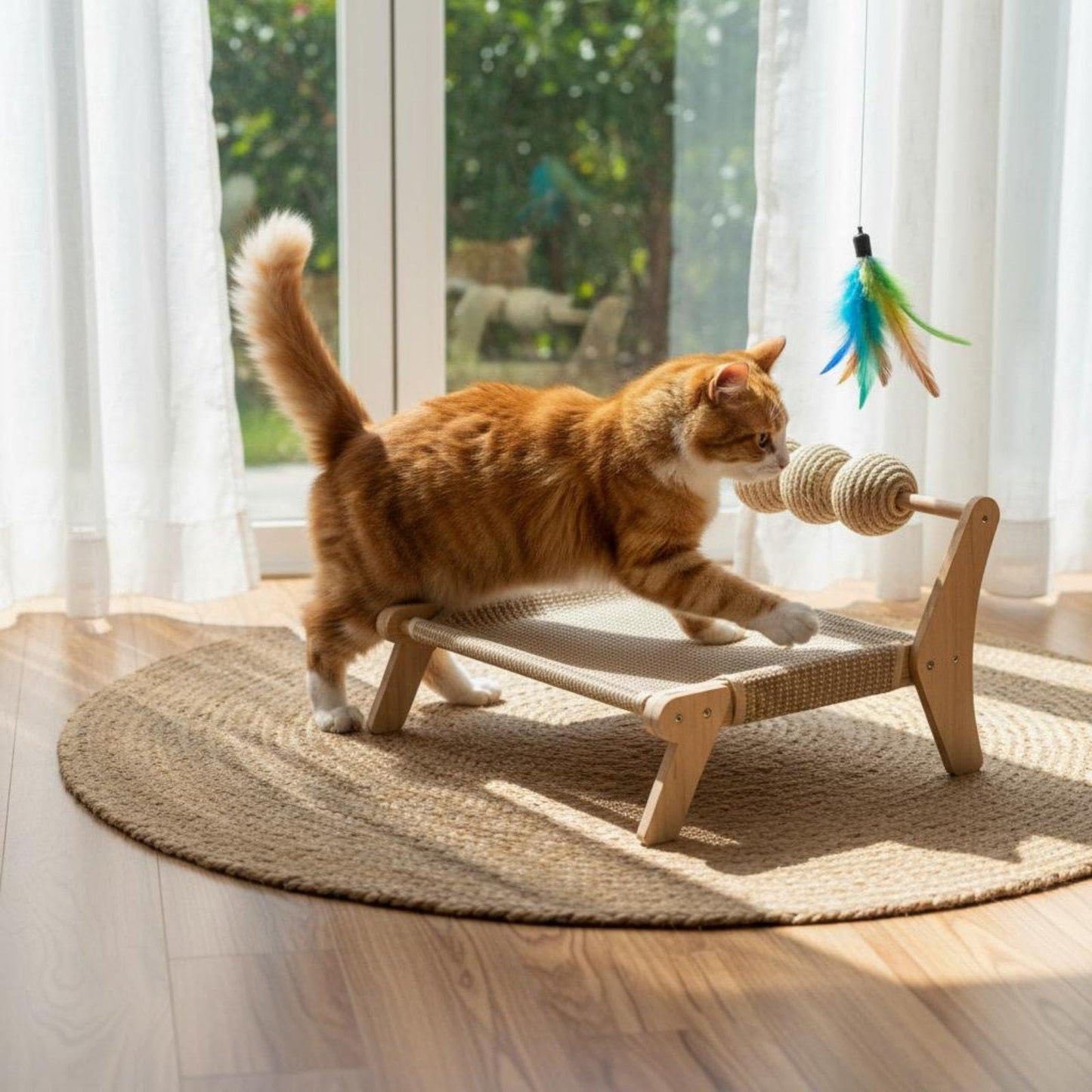 Cat Scratcher Cardboard Pet Furniture Sofa Shaped 52 x 42 x 28 cm for Indoor