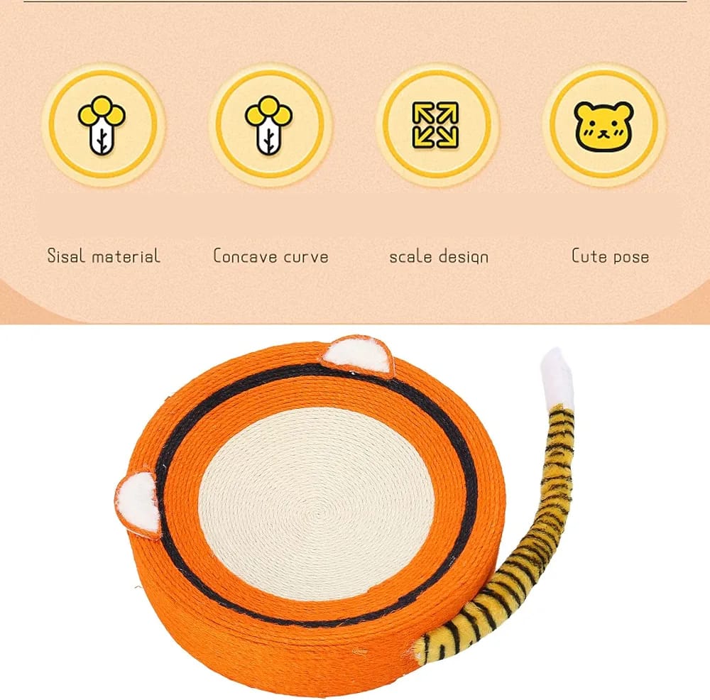 Sisal Round Shape Cat Scratcher Lounge Bed, Cat Sleepin