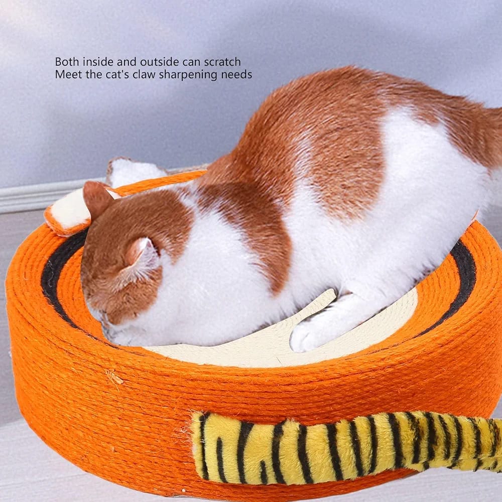 Sisal Round Shape Cat Scratcher Lounge Bed, Cat Sleepin
