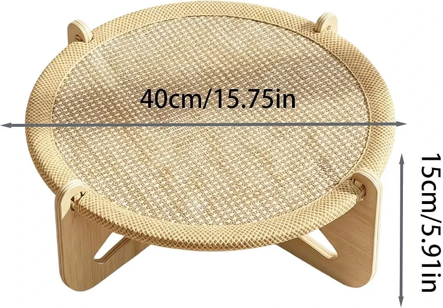 Multifunctional Sisal Cat reversible Sofa for Cats and Small Dogs, Summer, Indoor Use, Double-Layer Rattan