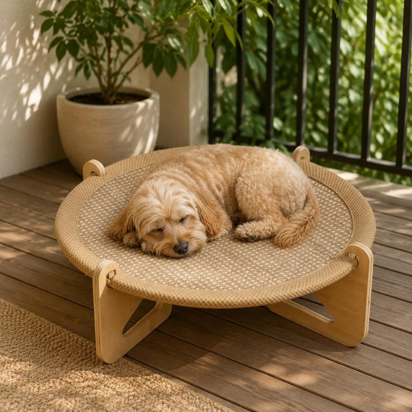 Multifunctional Sisal Cat reversible Sofa for Cats and Small Dogs, Summer, Indoor Use, Double-Layer Rattan