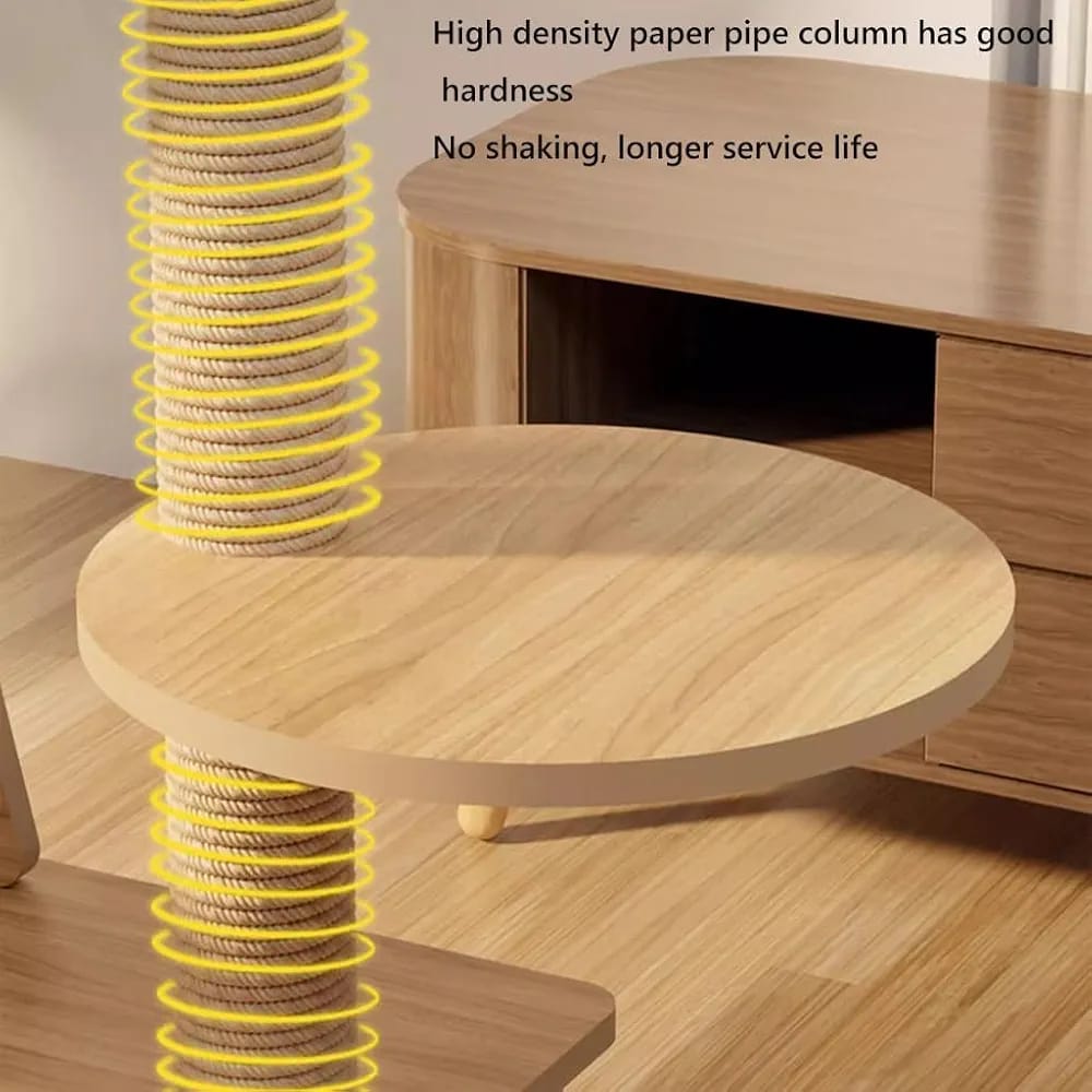 Modern Cat Tower for Indoor Cats,Cat Condo, Scratching Posts, Hammock.Large size woodiness. (Size : XXX-Large)