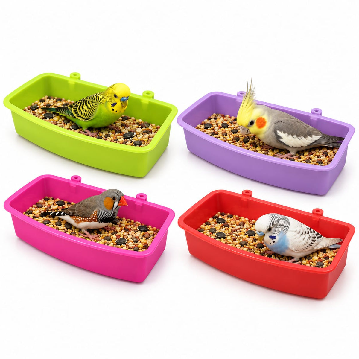Colorful birds feeder  17cm