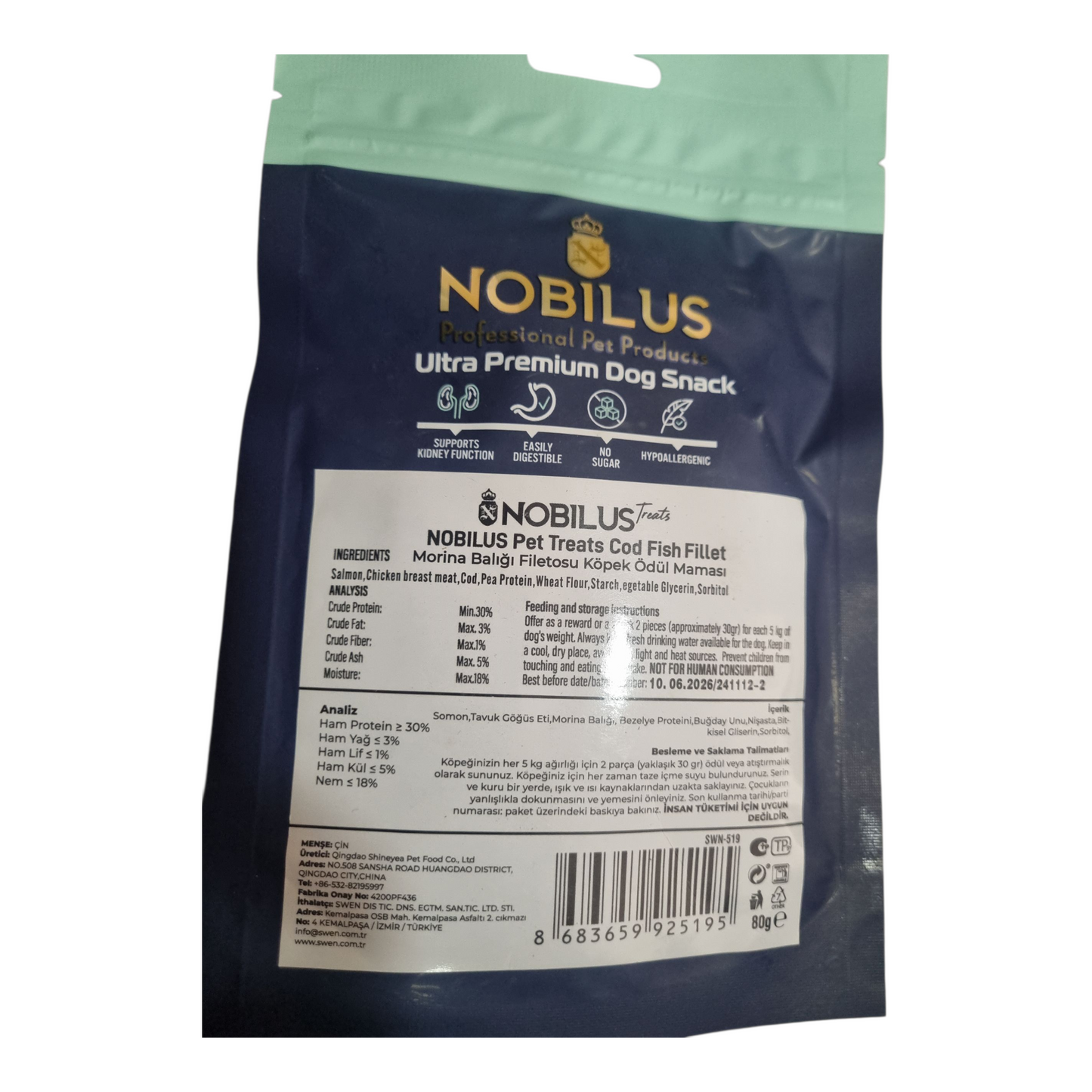 Nobilus cod fish fillet 100g
