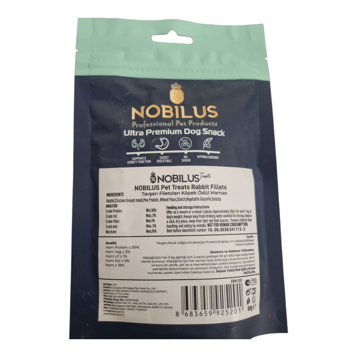 Nobilus rabbit fillets 100g