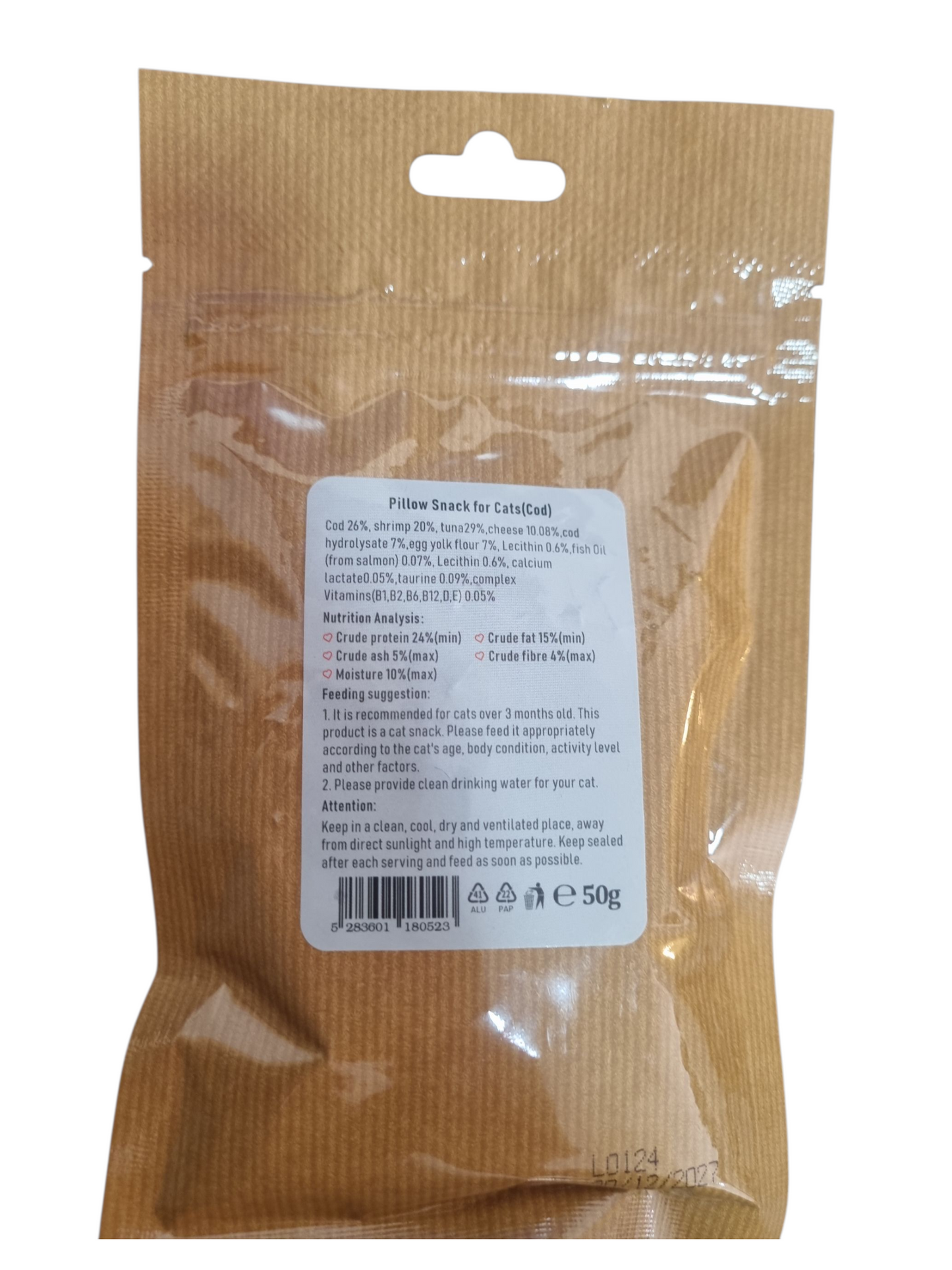 Meat Fancy cod pillow snack for cats ( 50g)