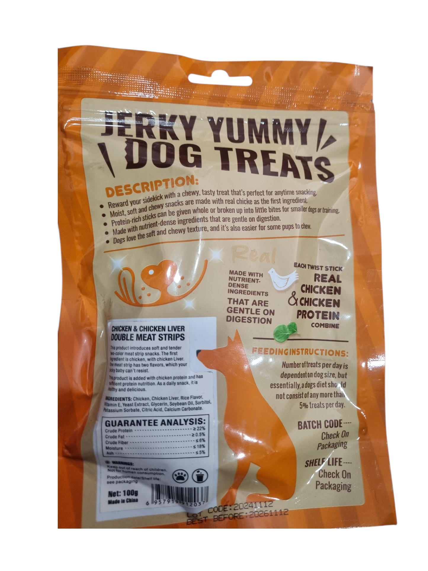 Jerky yummy chicken & liver flavor 100g