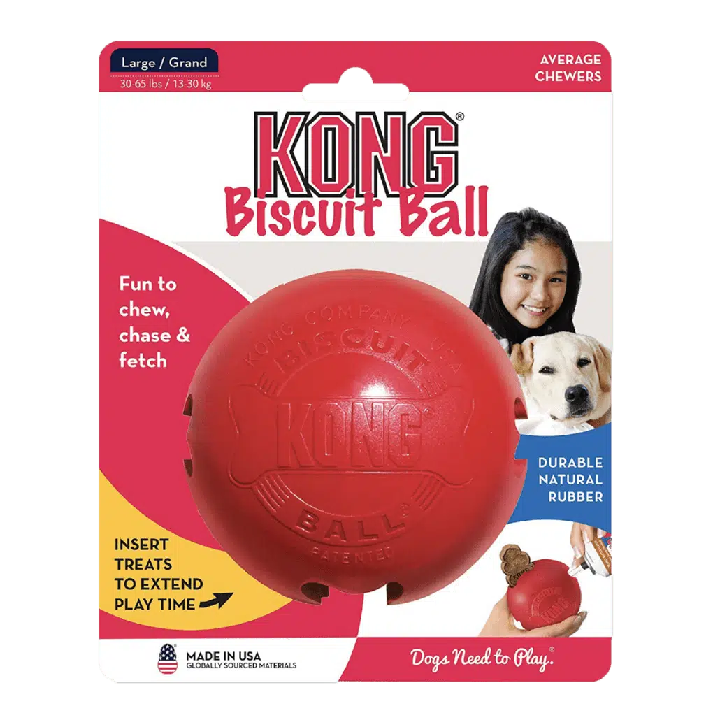 Kong Biscuit Ball Dog Toy small up to 9kg
