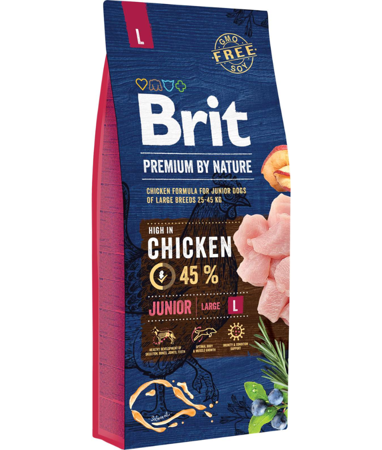 Brit Premium - Race Moyenne Junior Au Poulet -15kg 