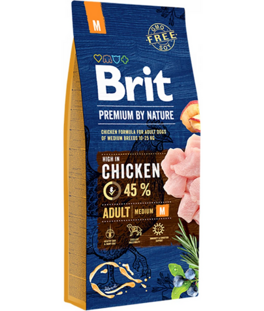 Brit Premium - Medium Breed Adult With Chicken -15kg