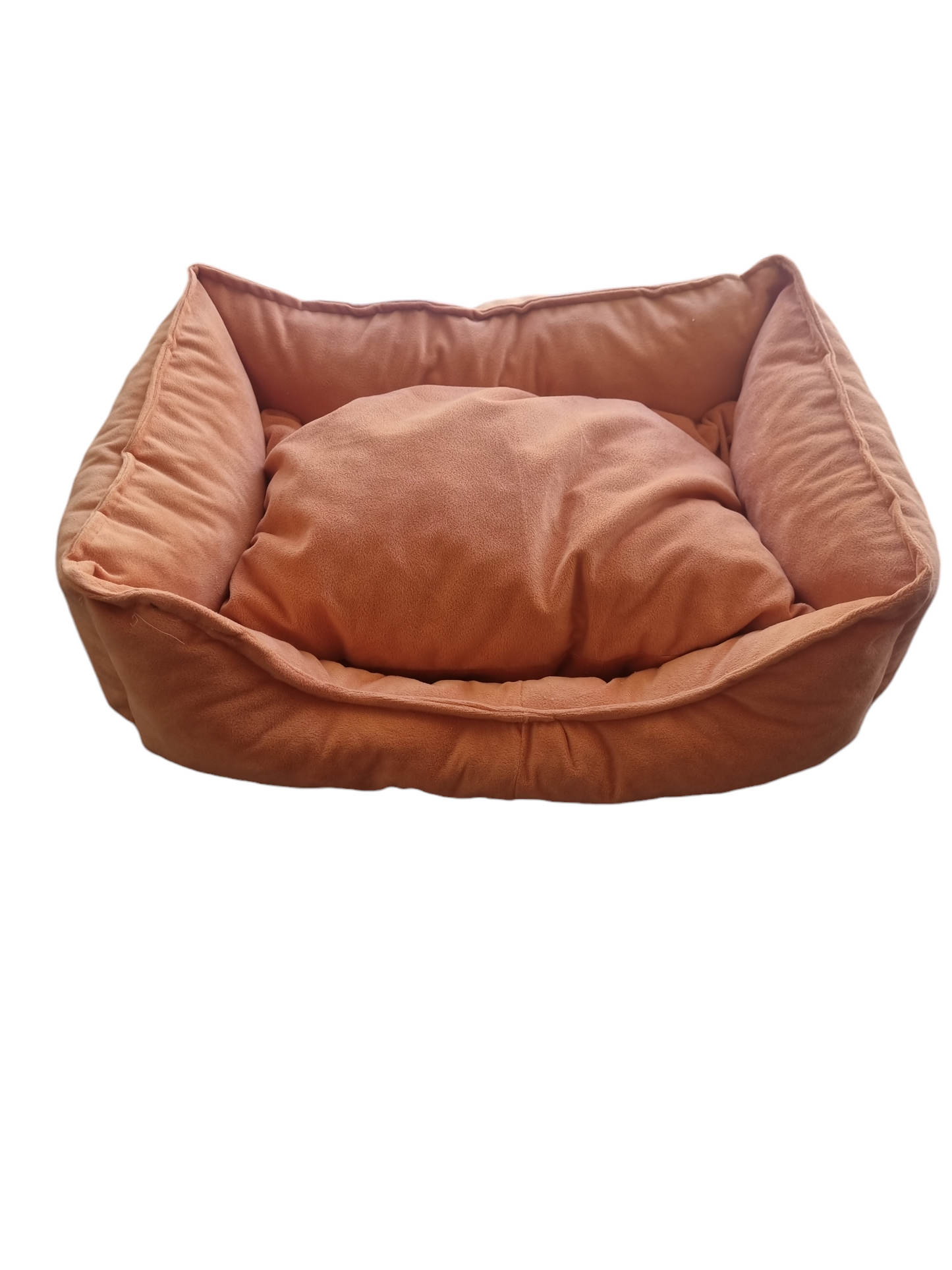 Pet cosy bed with removable pillow