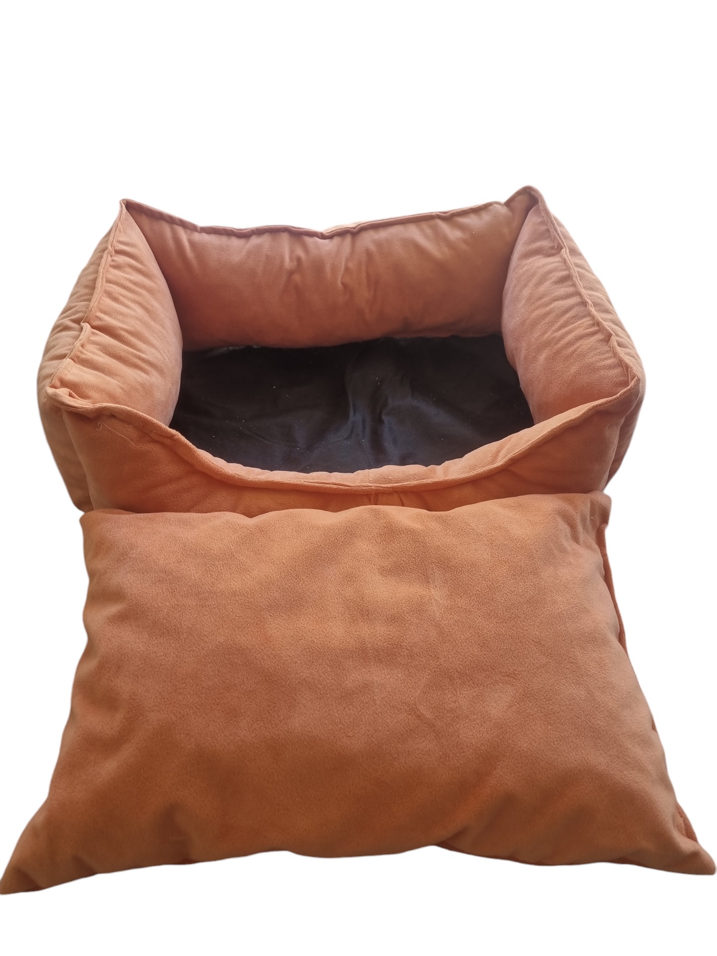 Pet cosy bed with removable pillow