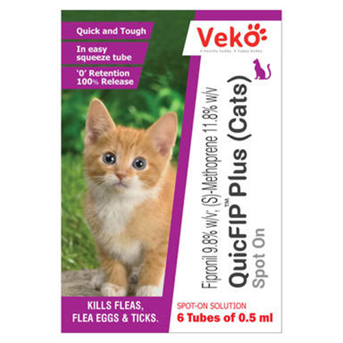 VEKO-QUICFIP PLUS SPOT ON CATS AND KITTENS 0.5ML- 1PIP