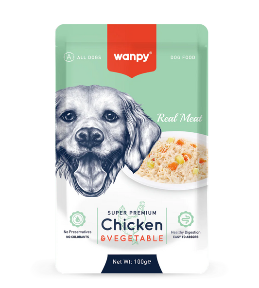 Wanpy Fellits In Jelly Chicken & vegetable for dog 100g