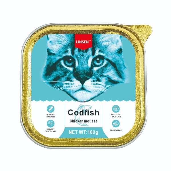 Linsen Cat Pate - Codfish For All Age Cats 100g | Cat Wet Food