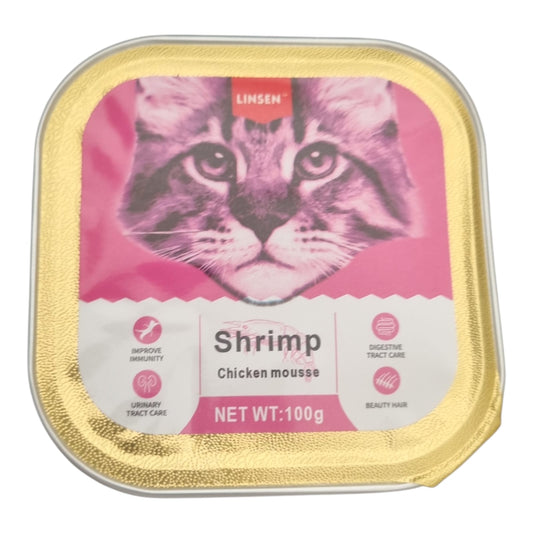 linsen cat pate shrimps and chicken 100g