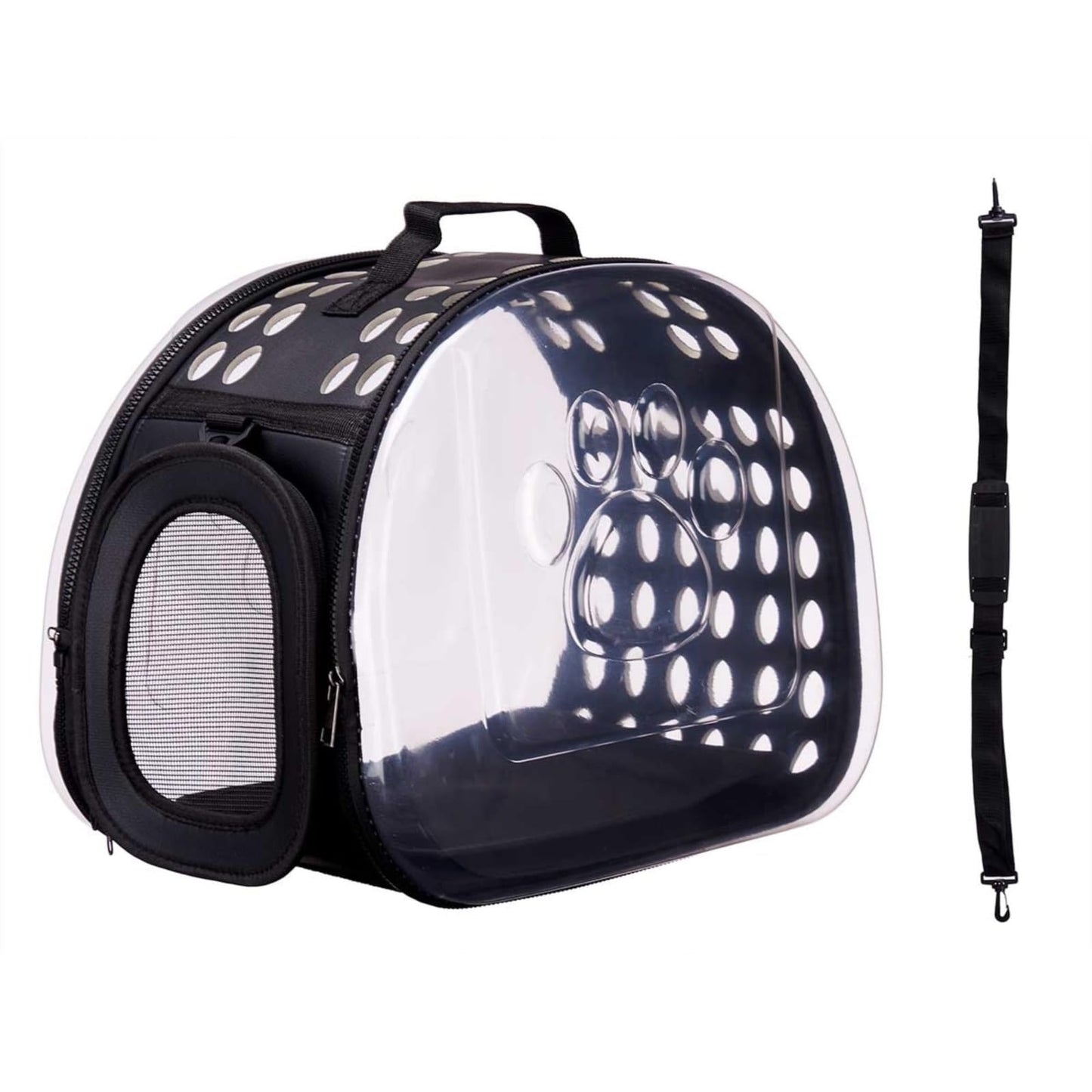Pet bag collapsible transparent