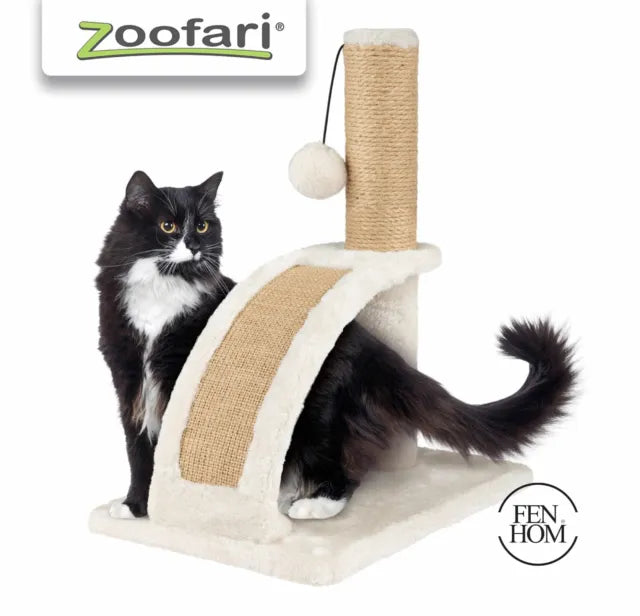 Cat Scratching post  Playing Pompom Activity Centre Massage Brush