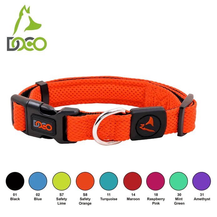 DOCO® Puffy Mesh Dog Collar Mint Green