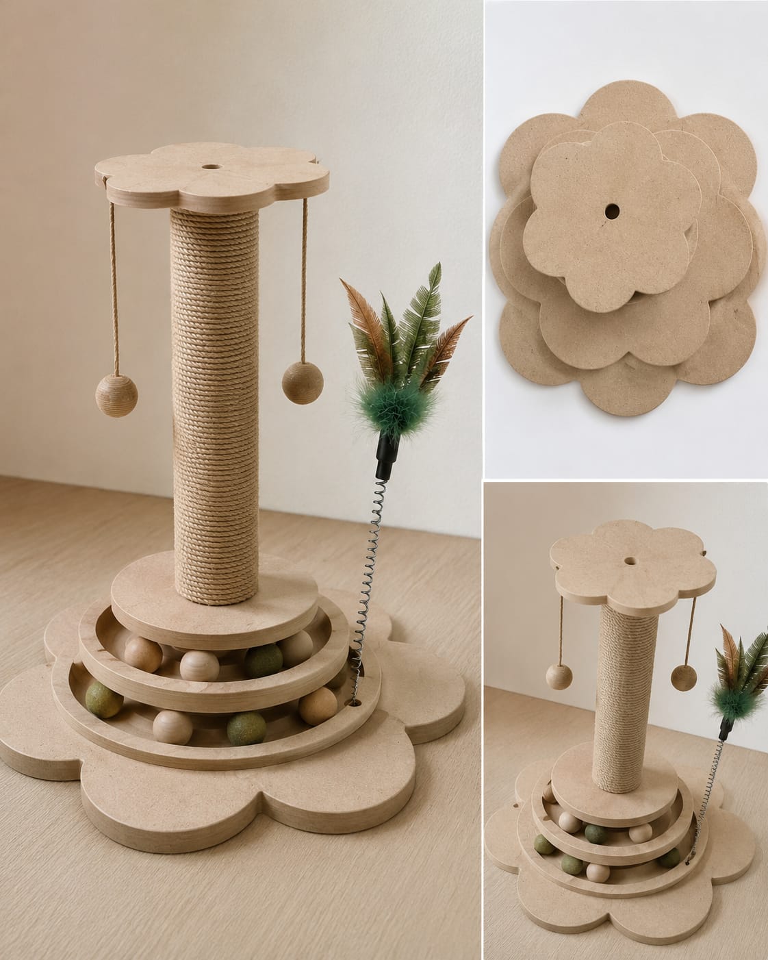 Cat Scratching Post & Interactive Play Station