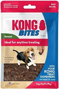 KONG - Bites - Natural Training Dog Treats - Beef Flavor, Grain Free - 142g