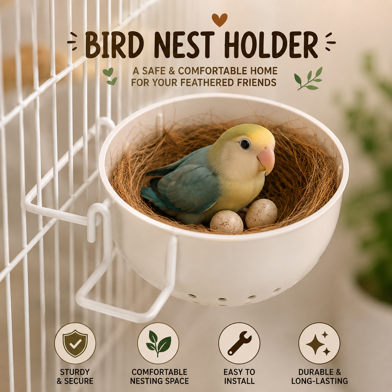 Plastic bird nest relax italian style
