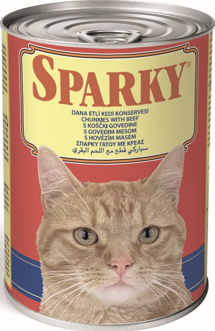 Sparky cat wet food with lamb meat