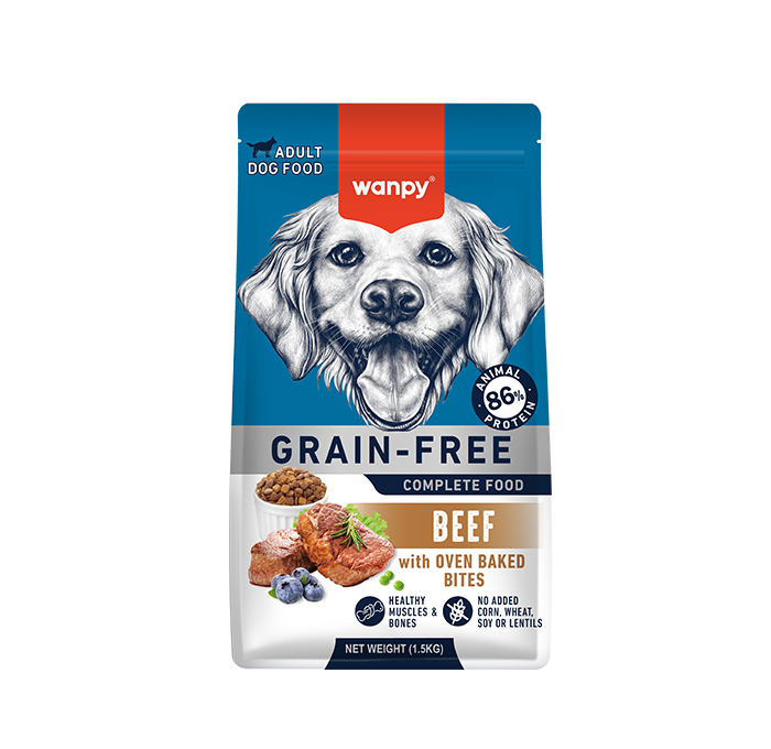WANPY Grain Free Complete Food For Adult Dog Beef Recipe 12kg