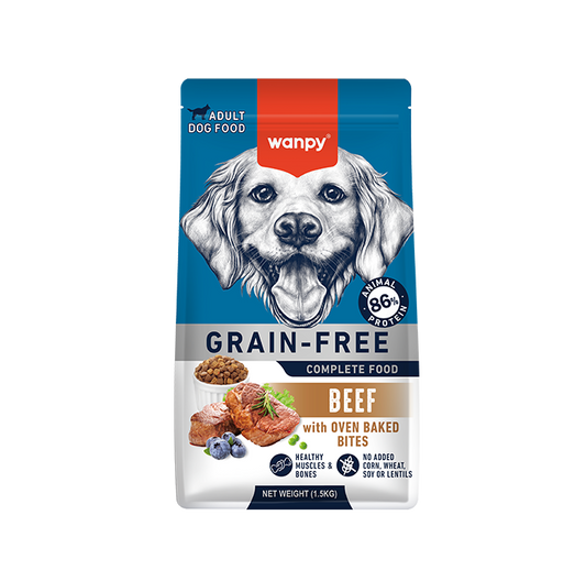 WANPY Grain Free Complete Food For Adult Dog Beef Recipe 12kg