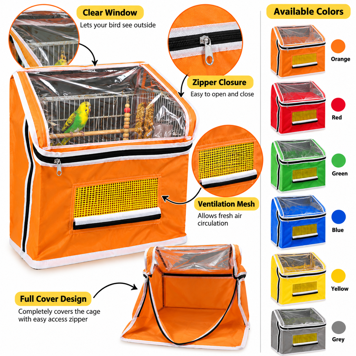 Full cover bird cage ( 36cm x30cm)