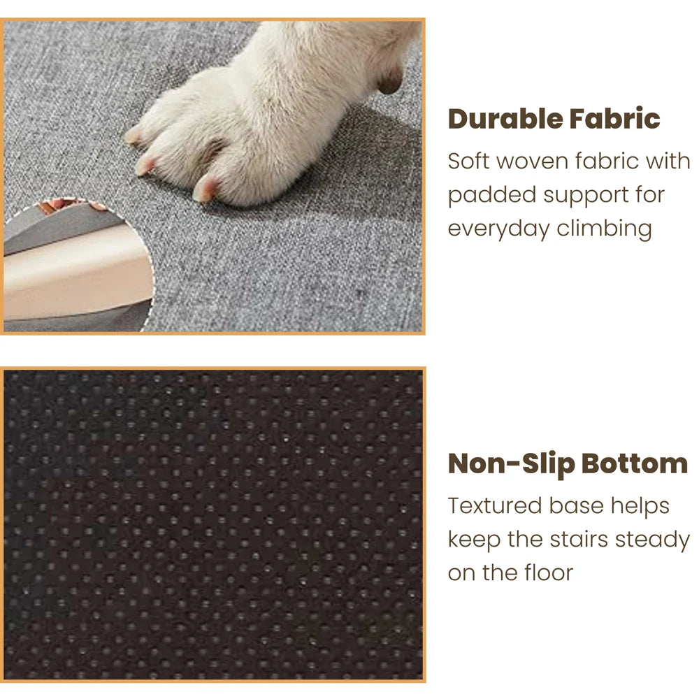 Foldable Pet Stairs for Bed & Couch with Storage