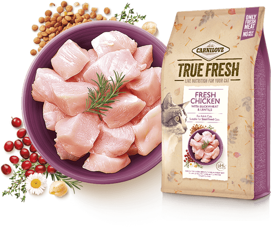 Carnilove True Fresh Cat Chicken ENRICHED WITH CRANBERRIES, THYME, AND ROSEMARY  1.8kg