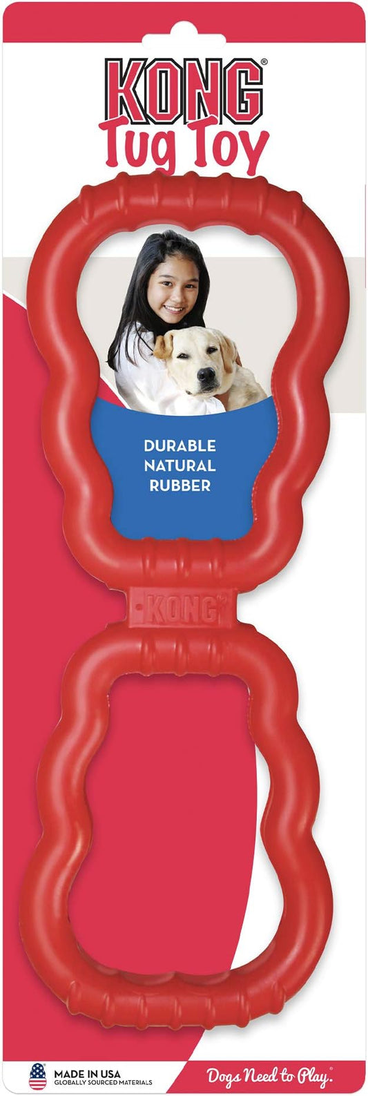 KONG - Tug - Durable Stretchy Rubber, Tug of War Dog Toy