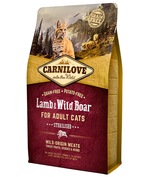 Carnilove lamb& wild boar cat food 2 kg